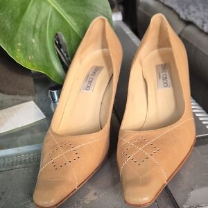 Jimmy Choo Beige Leather Heels